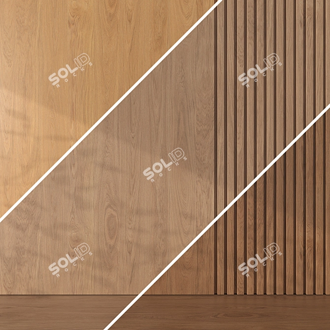 Oak Wood Texture Set 067 3D model image 3