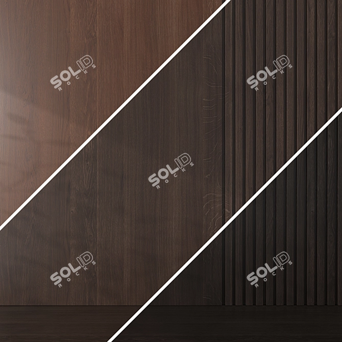 Oak Wood Seamless Texture Set 3D model image 5