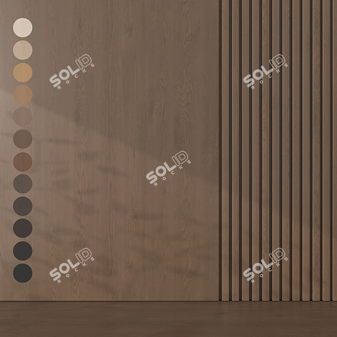 Seamless Oak Textures Pack 3D model image 1