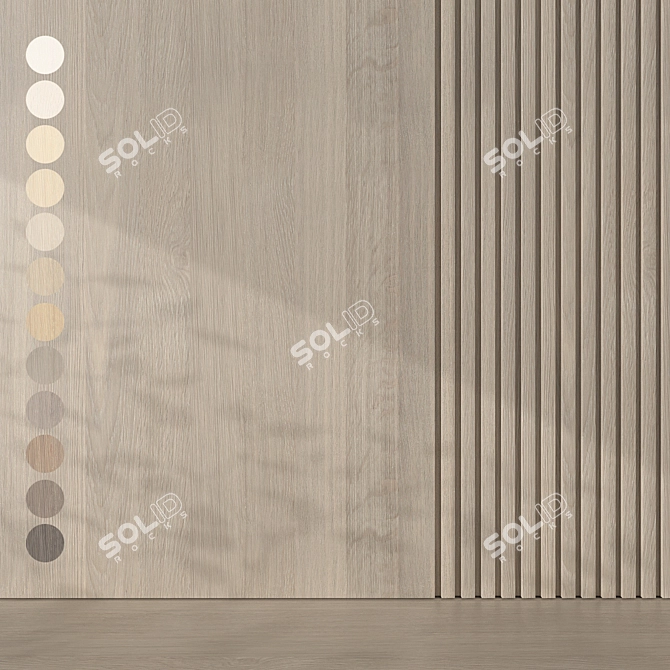 Seamless Oak Textures 080 Set 3D model image 1