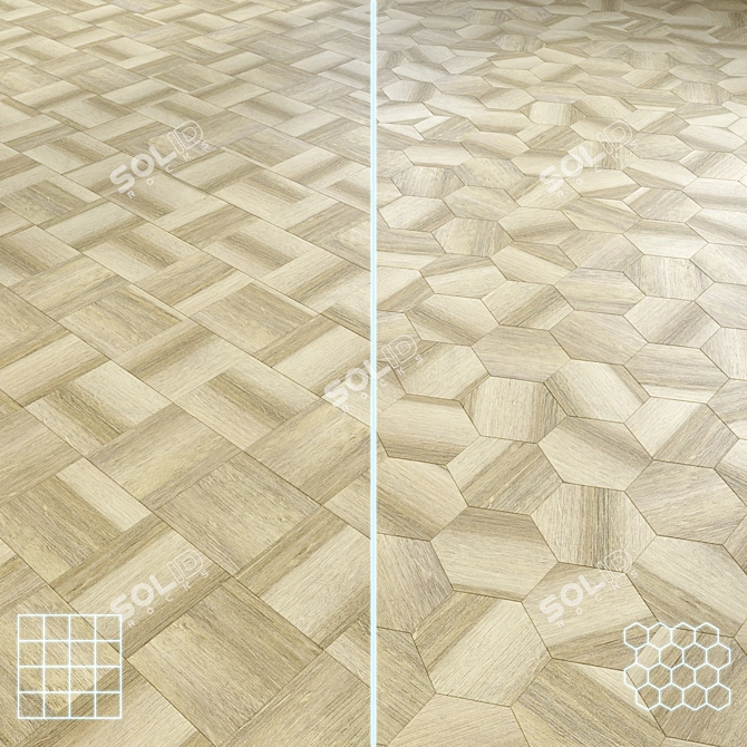 High-Quality 3D Wooden Flooring 3D model image 1