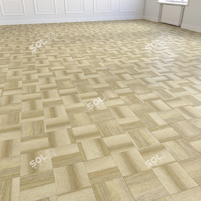 High-Quality 3D Wooden Flooring 3D model image 4