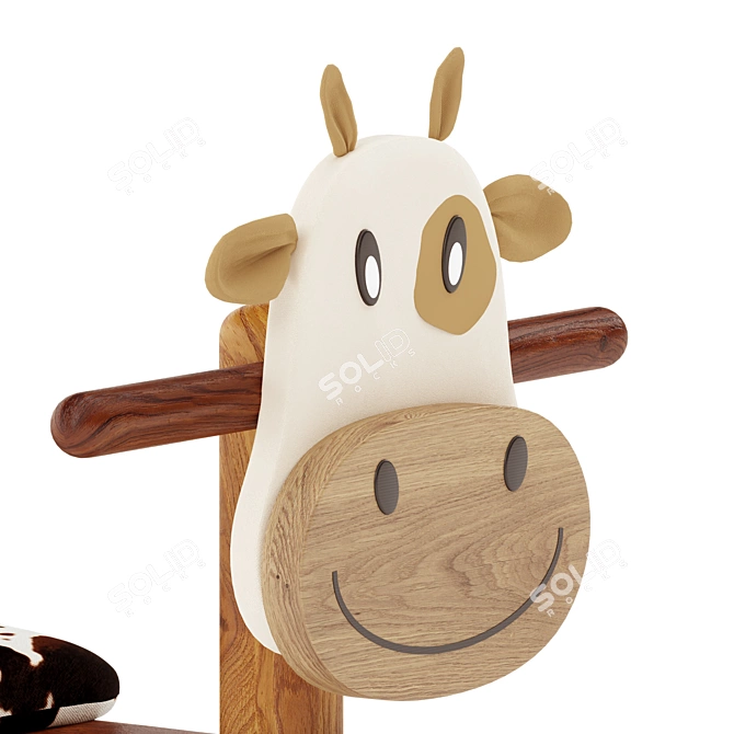 Cow Toddler Balance Bike Model 3D model image 5