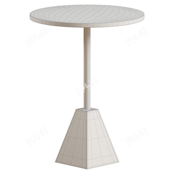 Black Marble Side Table 3D Model 3D model image 2