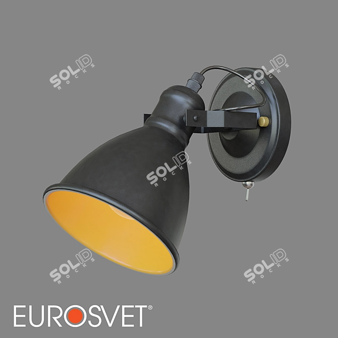 Denley Wall Light Black Gold 3D model image 1