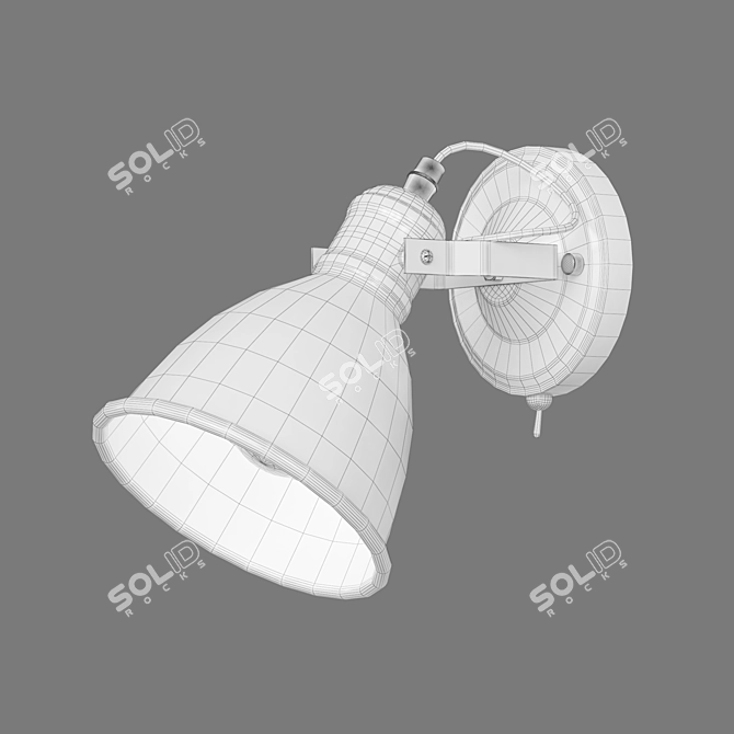 Denley Wall Light Black Gold 3D model image 2
