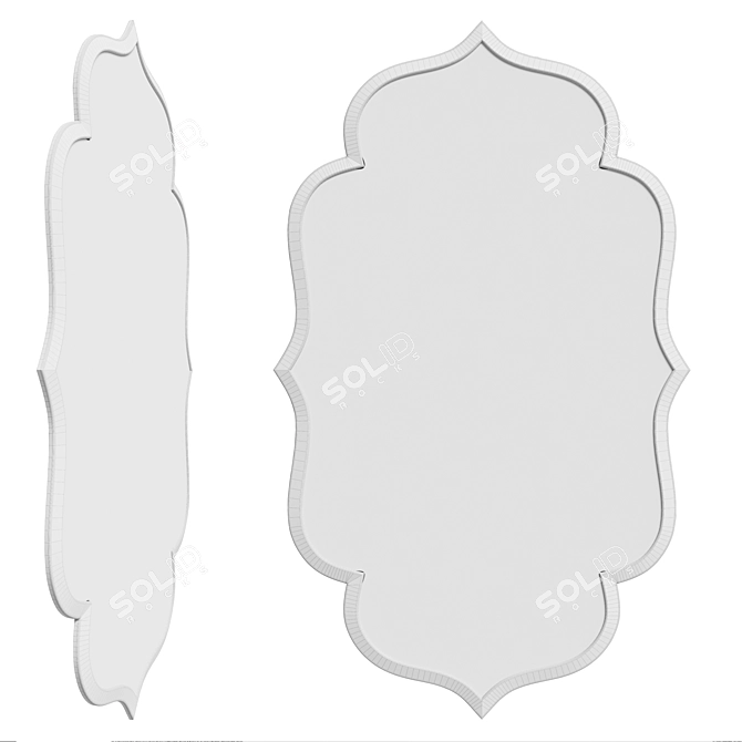 Elegant Uttermost Mirror Ensemble 3D model image 2