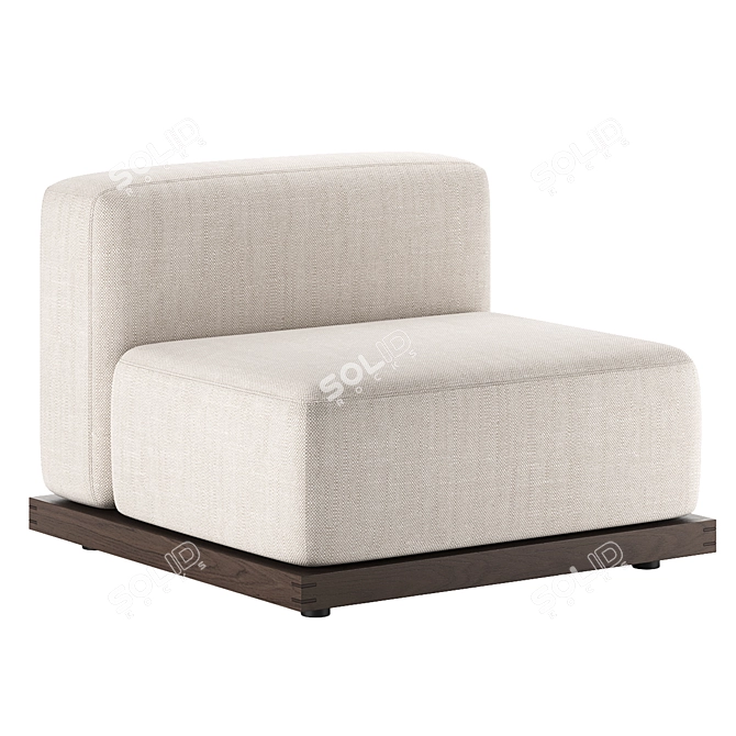 Modern Armless Lounge Chair from Karimoku 3D model image 1