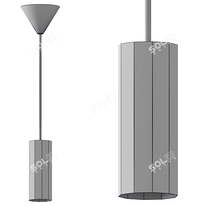  Stylish Alanis Pendant Light 3D model image 2