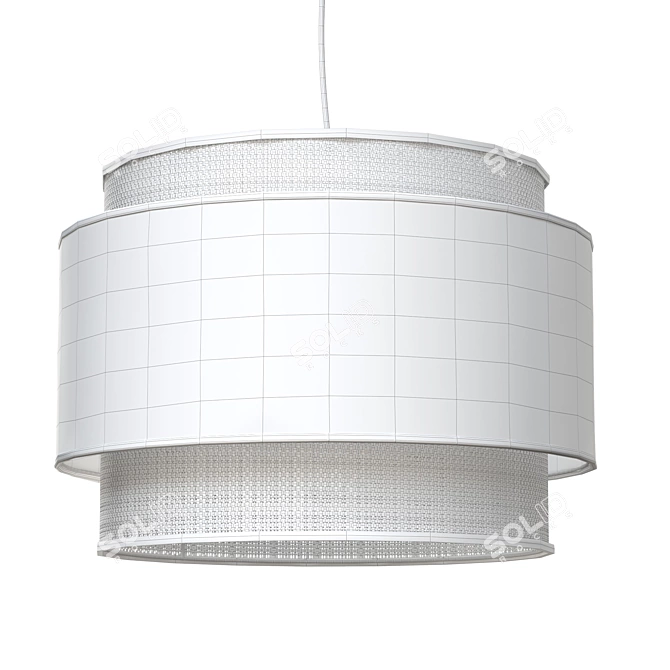 Rattan Pendant Light MILO 3D model image 2