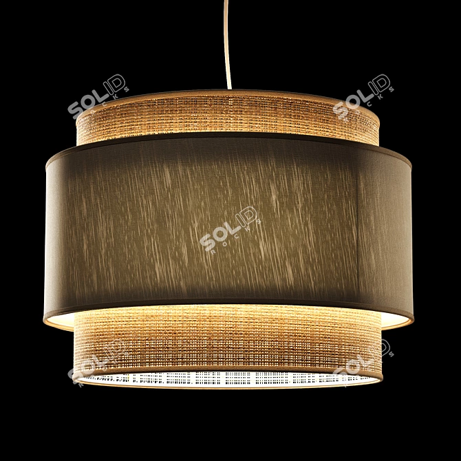 Rattan Pendant Light MILO 3D model image 3