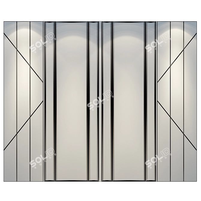 Translated Description (if needed): Стеновая панель легко редактируется.

Customizable Wood Metal Panel 3D model image 2