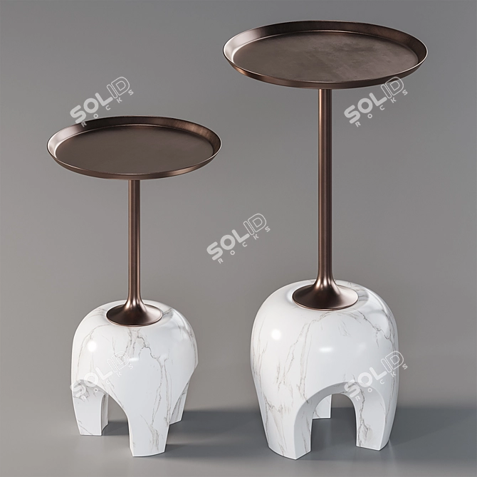 ADELE Side Table Collection Muse 3D model image 2