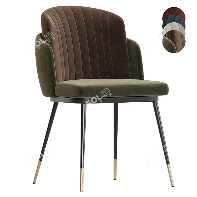 Elegant Penelopa Chair Collection 3D model image 2