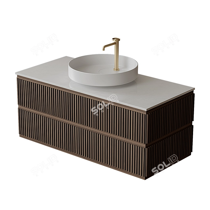 Moma Elegance Vanity Sink Cabinet 3D model image 1