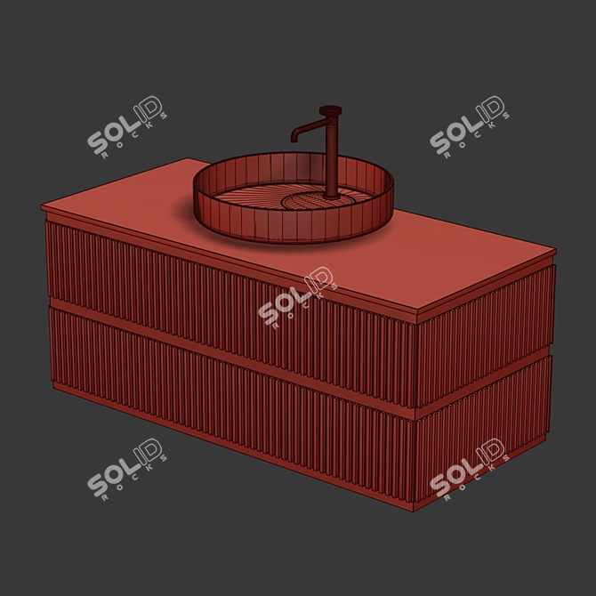 Moma Elegance Vanity Sink Cabinet 3D model image 2