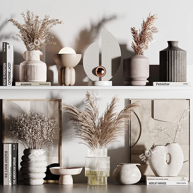 Elegant Decor Set for Interiors 3D model image 1