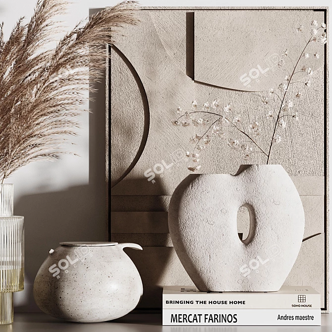 Elegant Decor Set for Interiors 3D model image 4