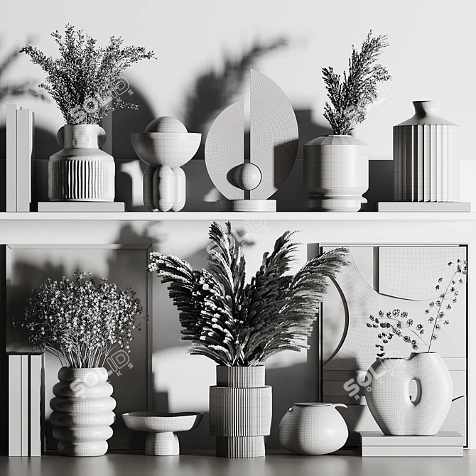 Elegant Decor Set for Interiors 3D model image 6