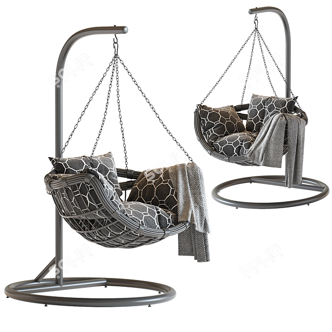 Vinotti Makadamia Hanging Swing Chair 3D model image 1