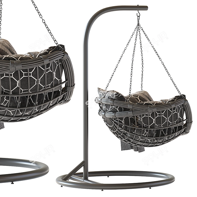 Vinotti Makadamia Hanging Swing Chair 3D model image 3