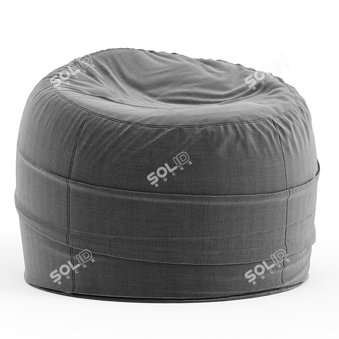 Puf Puko Fabric Anthracite Pouf 3D model image 1