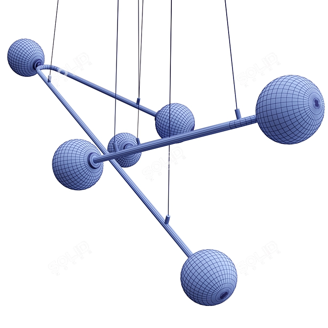 Sleek Pendant Light by Pepe 3D model image 3