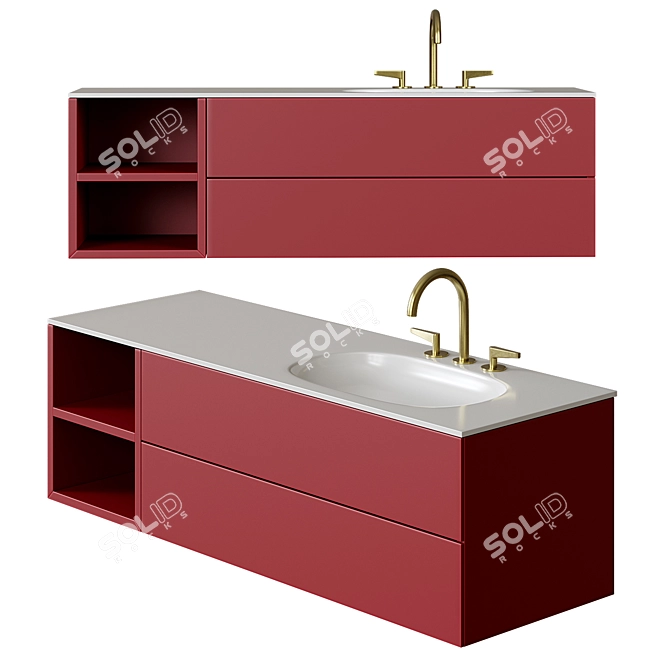 Moma Boxline Sink Cabinet 3D model image 1