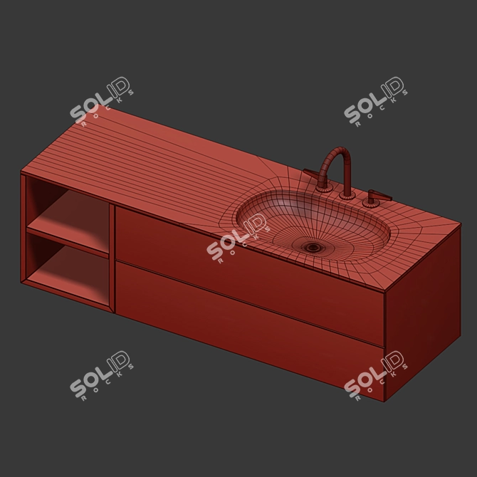 Moma Boxline Sink Cabinet 3D model image 2