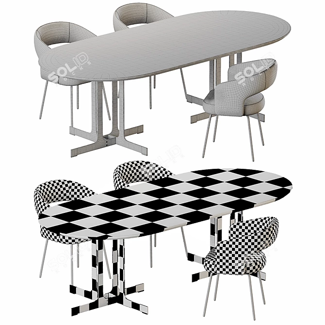 Modern Italian Design Sofa Nell 3D model image 5