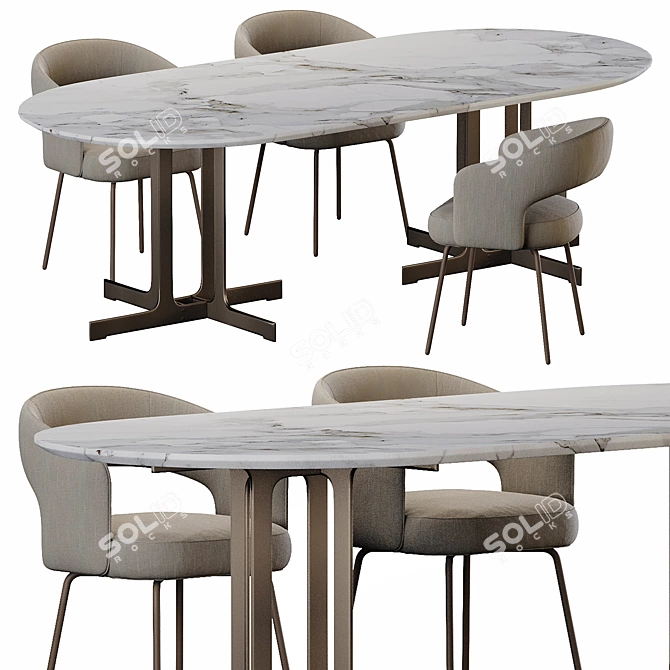 Modern Italian Design Sofa Nell 3D model image 6