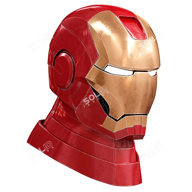 Replica Iron Man Helmet Cosplay 3D model image 2