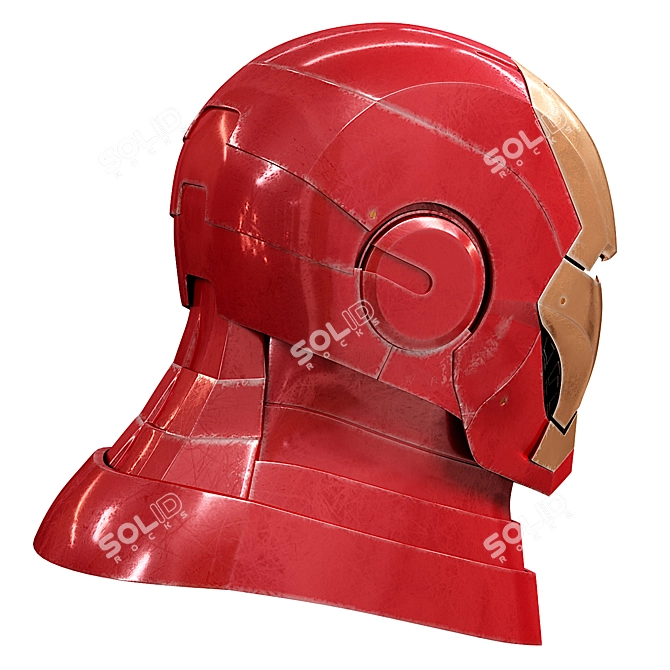 Replica Iron Man Helmet Cosplay 3D model image 4