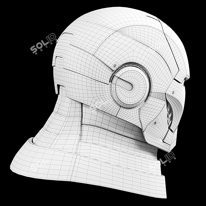 Replica Iron Man Helmet Cosplay 3D model image 6