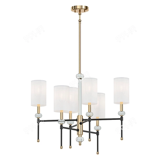 Elegant Tivoli 6-Light Fixture 3D model image 1