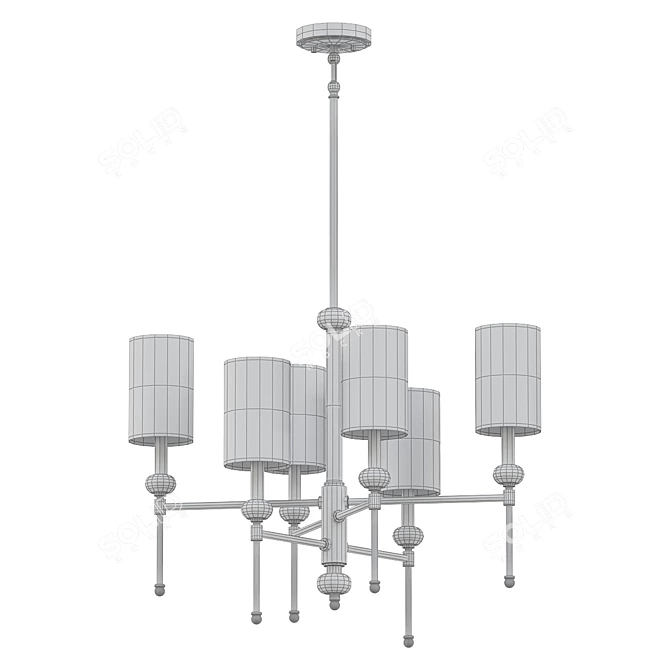 Elegant Tivoli 6-Light Fixture 3D model image 2