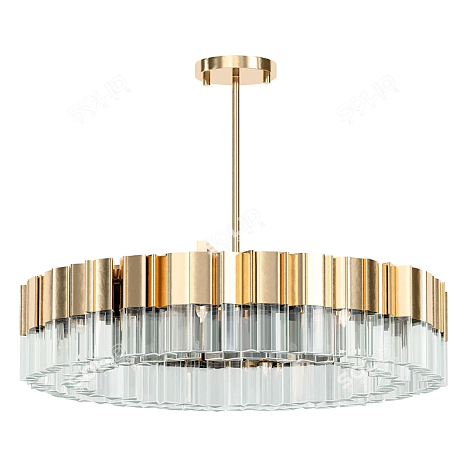 Sparkling Contemporary Crystal Chandelier 3D model image 1