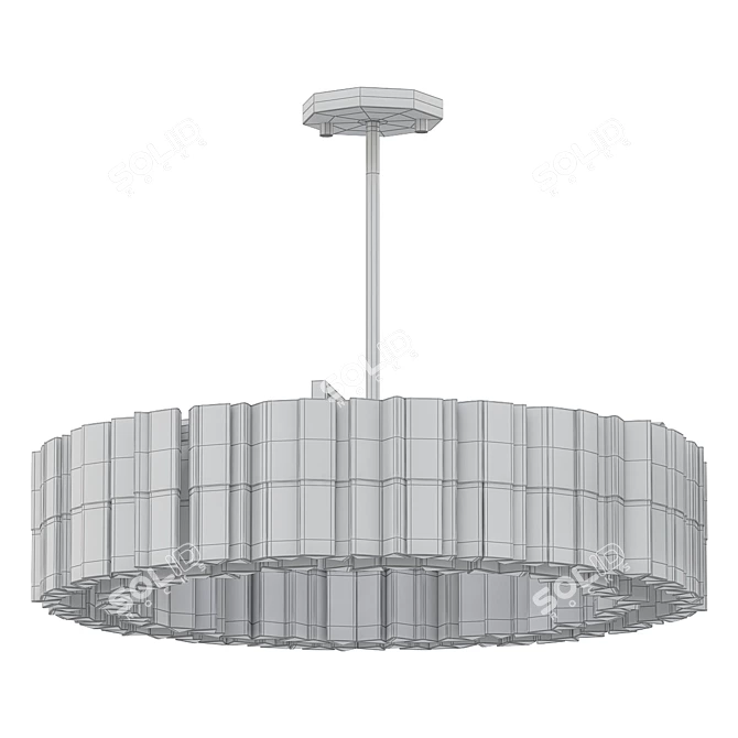 Sparkling Contemporary Crystal Chandelier 3D model image 2