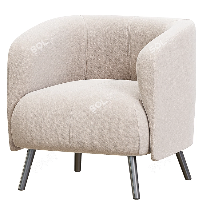 Modern Amalfi Armchair Design 3D model image 1
