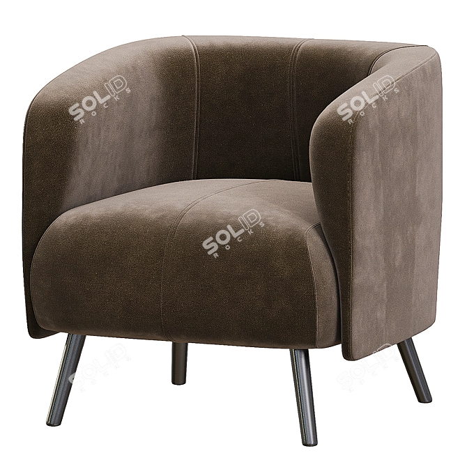 Modern Amalfi Armchair Design 3D model image 2