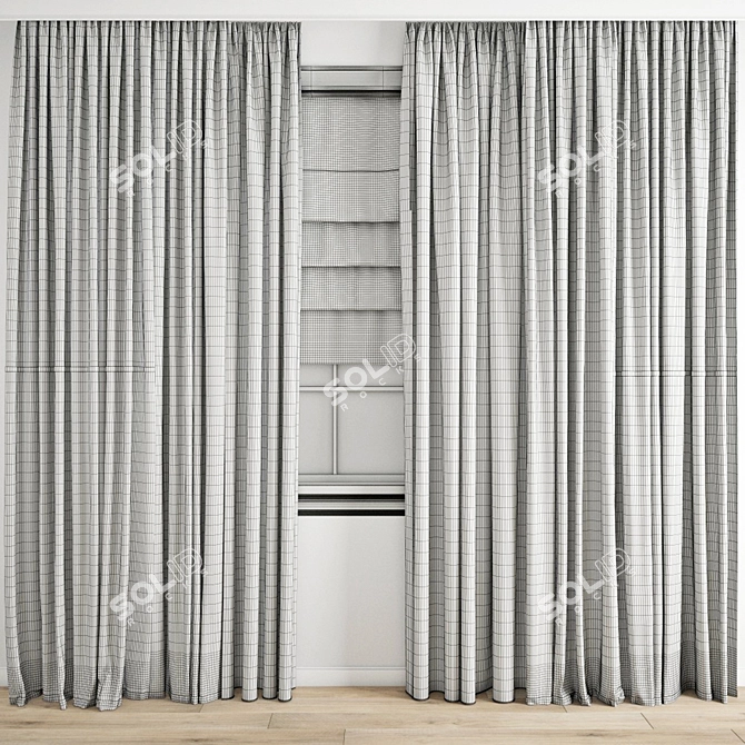 Detailed Curtain 3D Model Archive 3D model image 3