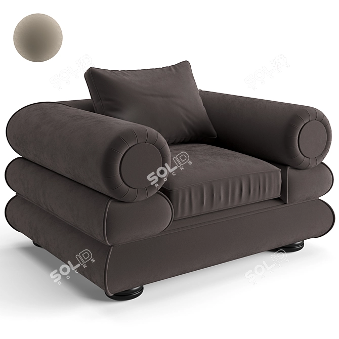 Luxury Eichholtz Coachella Armchair 3D model image 1