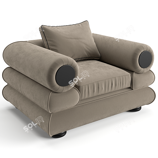 Luxury Eichholtz Coachella Armchair 3D model image 2