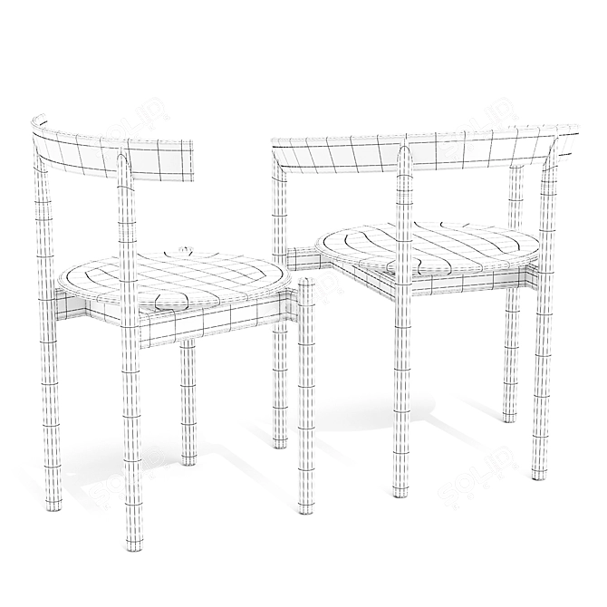 Herman Miller Comma Chairs Set 3D model image 5