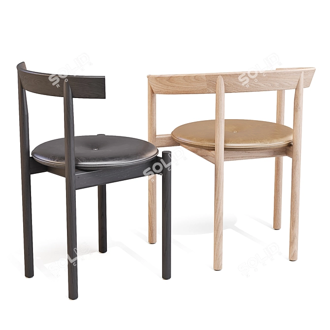 Herman Miller Comma Dining Chairs 3D model image 4