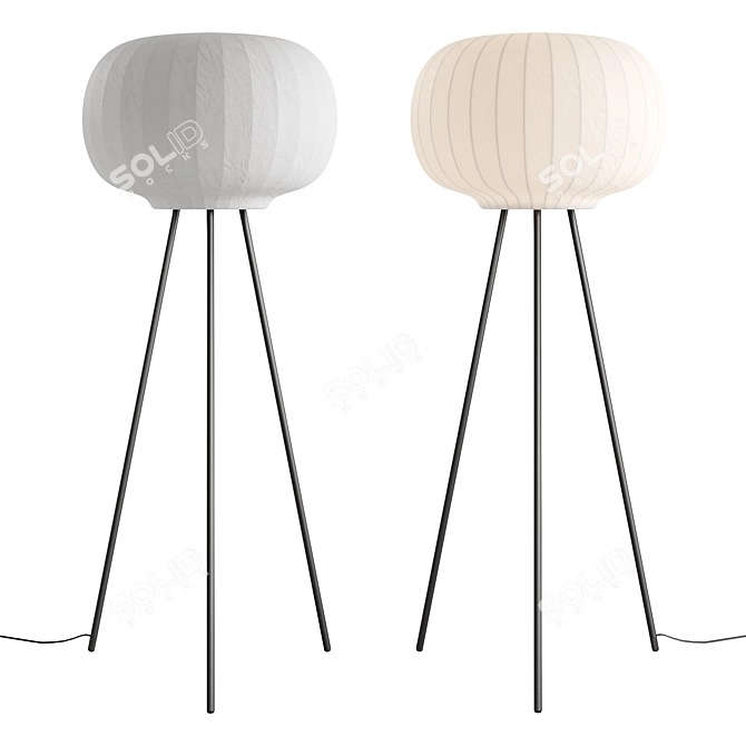 Modern Paper Floor Lamp FBX 3D model image 1