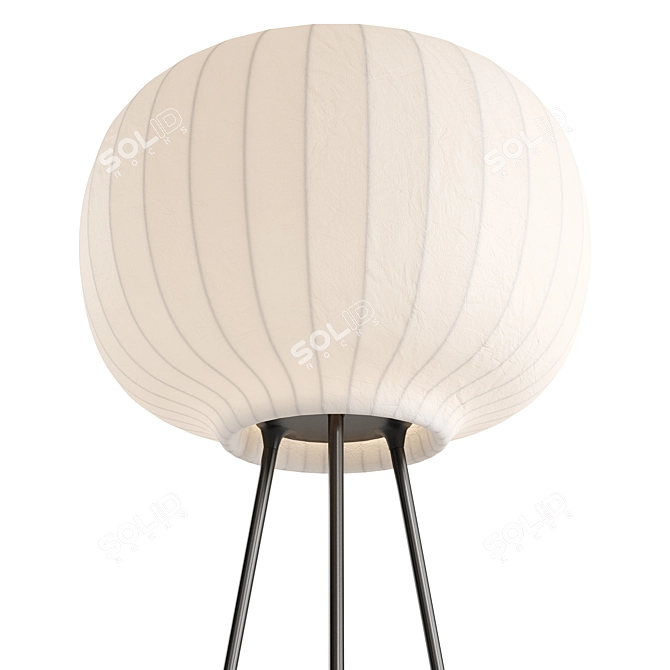 Modern Paper Floor Lamp FBX 3D model image 2