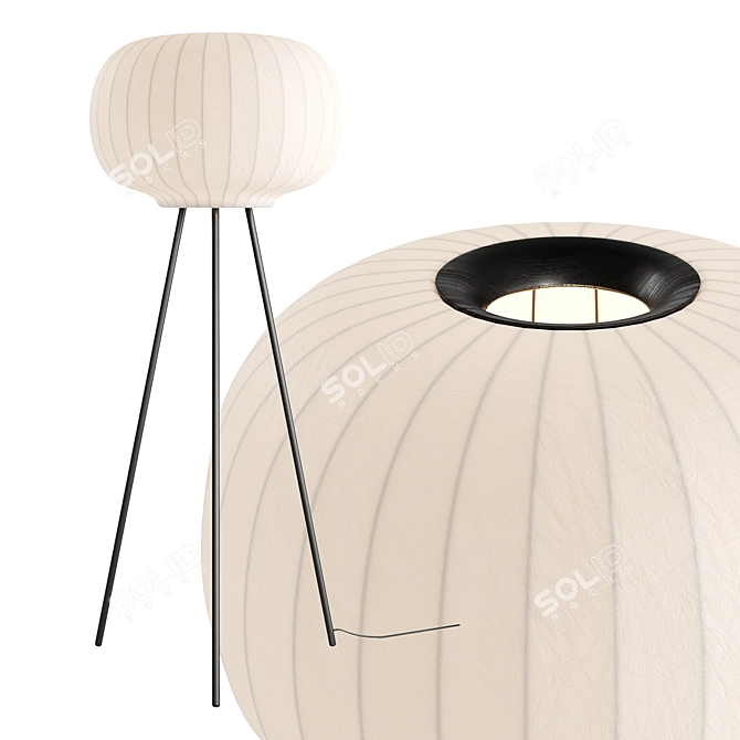 Modern Paper Floor Lamp FBX 3D model image 3