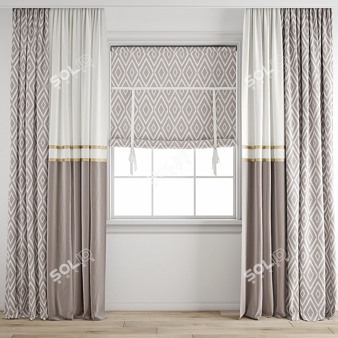 Detailed Curtain Model Set 3D model image 1