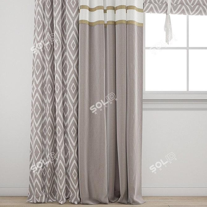 Detailed Curtain Model Set 3D model image 2